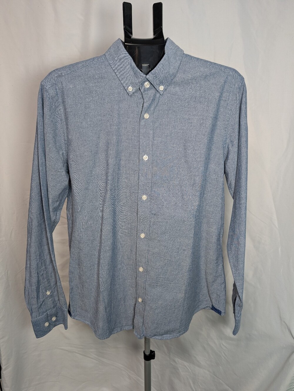 Alynn Slim Fit Blue Business Casual Shirt, Size L